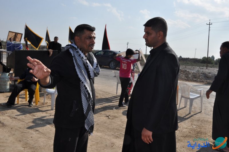 مسؤول وحدة الشعائر الحسينية يتفقد مواكب الدواية الخدمية على طريق آل بدير